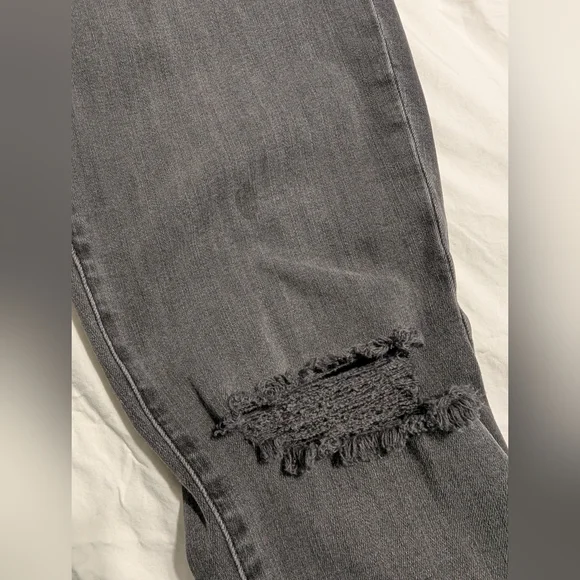 Madewell Women's Mid Rise Distressed Skinny Jeans Gray Black Denim Size 30 - Picture 5 of 9